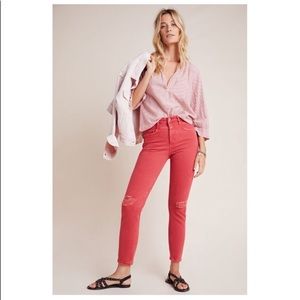 Anthropologie Ultra-High Rise Slim Straight Pants